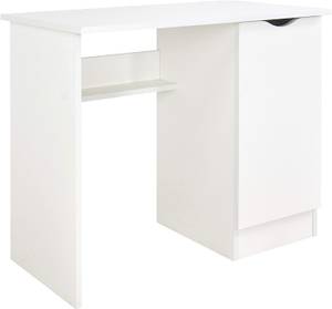 Bureau blanc avec étagère ROMA Blanc - Bois manufacturé - 50 x 77 x 90 cm