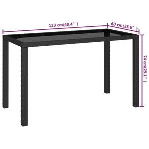 Mobilier de jardin (lot de 6) 3006578 Noir - Métal - Matière plastique - Polyrotin - 60 x 74 x 123 cm