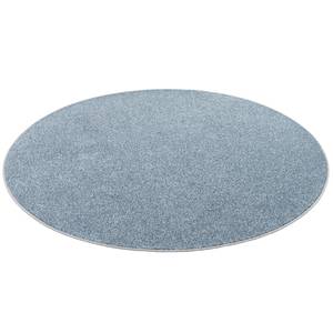 Hochflor Velours Teppich Luna Mix Rund Blau - 100 x 100 cm