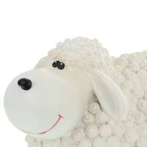 Figurine de jardin mouton Noir - Blanc