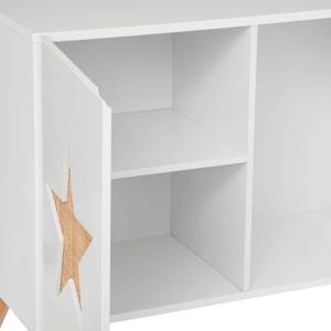 Kinderkommode STAR Weiß - Holzwerkstoff - 35 x 80 x 65 cm