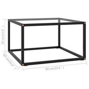 Couchtisch DE259 Schwarz - Glas - 60 x 35 x 60 cm