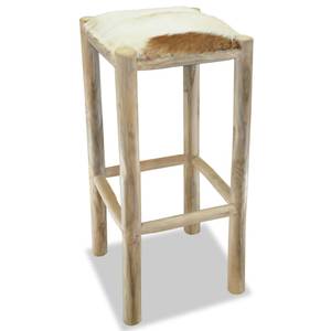 Barhocker 244544 Braun - Massivholz - Kunstleder - Holzart/Dekor - 35 x 76 x 35 cm