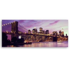 KUNSTDRUCK Brooklyn Bridge Sunset 150 x 50 cm