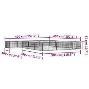 Hundelaufstall 3015786 400 x 400 cm