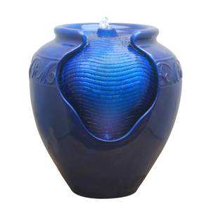 Topfwasserbrunnen YG0036AZ-EU Blau - Kunststoff - 39 x 43 x 39 cm