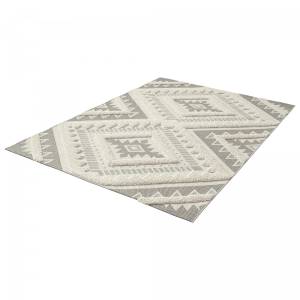 Tapis salon BAIME 160x230 crème Blanc - Matière plastique - 160 x 20 x 230 cm