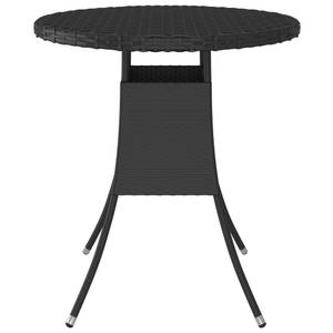 Table de jardin Noir - Matière plastique - Polyrotin - 70 x 73 x 70 cm