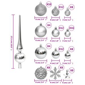 Weihnachtskugel Set (111-teilig) 3030307 Silber