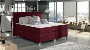 Boxspringbett ELEGANCE Rot - Breite: 180 cm