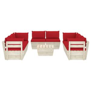 Garten-Lounge-Set (9-teilig) 3016490-22 Rot