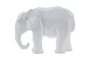 Sculpture moderne White Bohemoth Blanc - Pierre artificielle - Matière plastique - 27 x 15 x 21 cm