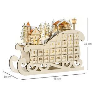 Adventskalender 830-418 Braun - Holzwerkstoff - 10 x 31 x 45 cm