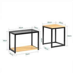 Lot de 2 Tables Basses FBT35-SCH 40 x 50 x 40 cm