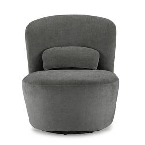 Fauteuil rond pivotant gris foncé DAMIEN Anthracite