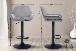 Tabouret de bar Braga Lot de 2 Gris