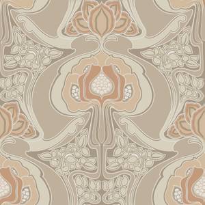 Tapete Blumenmuster im Jugendstil 7091 Beige