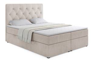 Boxspringbett ROMI Ecru - Breite: 200 cm - H4