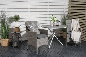 Ensemble de salon de jardin Parma Gris - Rotin - 90 x 74 x 90 cm