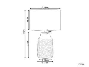 Tischlampen BALAO Orange - Weiß - Keramik - 28 x 43 x 28 cm