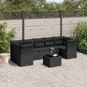 Gartensitzgruppe K2908(8-tlg) Schwarz - Massivholz - 69 x 62 x 62 cm