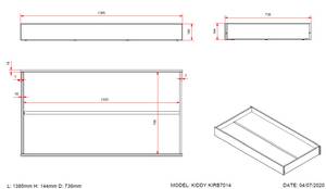 Accessoires lit Kiddy Blanc - Bois manufacturé - 74 x 15 x 139 cm