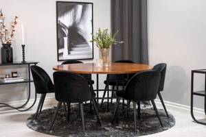 Essgruppe Copenhagen (7-teilig) Braun - Massivholz - 140 x 74 x 140 cm