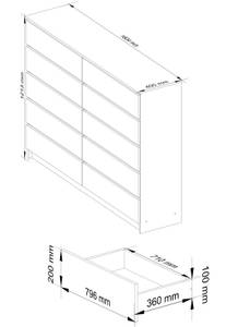 Kommode Almina Höhe: 121 cm