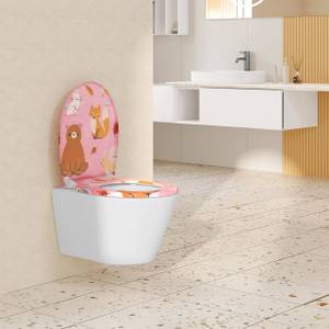 WC Sitz Josie Pink - Metall - Kunststoff - 38 x 2 x 48 cm