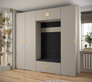 Garderobe Inova 2 Z8 Schwarz - Gold - Grau - Gold