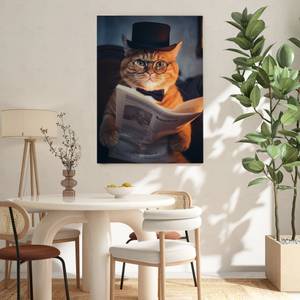 Leinwandbild Cat Tabby Smart 80 x 120 cm