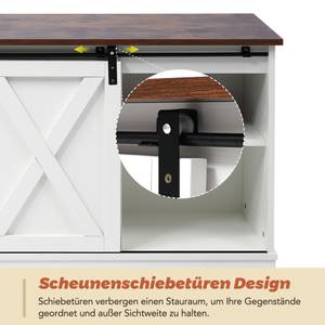 TV-Schrank GLOWLucy Ⅱ Weiß - Holzwerkstoff - Metall - 40 x 61 x 150 cm