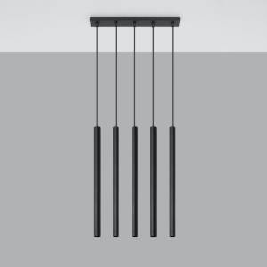 Lampe à suspension PETERA Noir - Métal - 5 x 90 x 45 cm