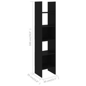 Bücherschrank 3008687 Schwarz - Holzwerkstoff - 40 x 180 x 35 cm