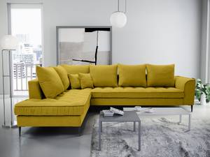 Ecksofa Eckcouch Vivian L Form Couch Gelb - Ecke davorstehend links