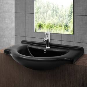 Waschbecken BONOMINI Schwarz - Keramik - Metall - 51 x 23 x 77 cm