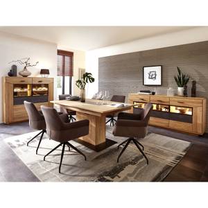 Sideboard Gernot 6 mit LED Braun - Holzart/Dekor - Holz teilmassiv - 194 x 85 x 46 cm