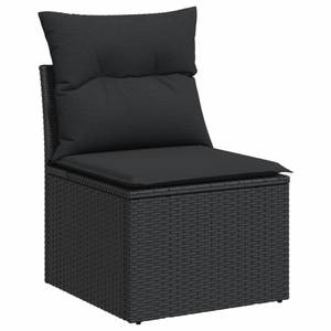 Gartensitzgruppe K4664(7-tlg) Schwarz - Massivholz - 69 x 62 x 62 cm