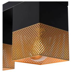 Deckenleuchte Renate Schwarz - Gold - Metall - 10 x 16 x 32 cm