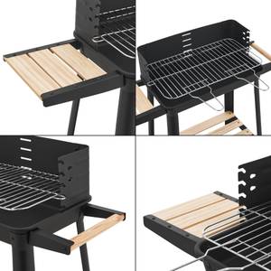 Chariot de barbecue Ari Noir - Métal - 86 x 78 x 30 cm