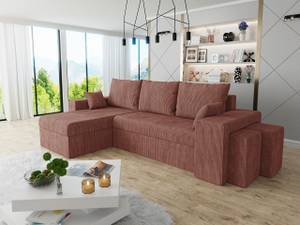 Ecksofa Kansas Cord Pink