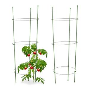 Cage à tomates lot de 2 Vert - Métal - Matière plastique - 29 x 76 x 29 cm