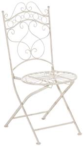 Chaises de jardin Indra Lot de 2 Blanc crème