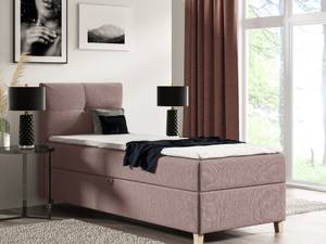 Einzelbett Boxspringbett Anter Mini Pink - Breite: 80 cm - Bettkasten links