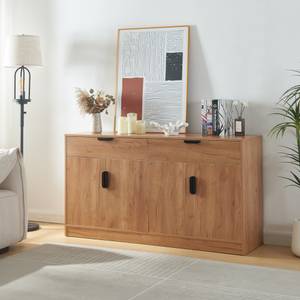 Sideboard Varkaus Braun - Holzwerkstoff - Holz teilmassiv - 140 x 75 x 40 cm