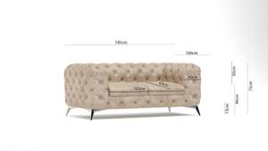 Chesterfield Sofa 2-Sitzer Marko Beige