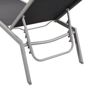 Chaise longue Noir - Métal - 58 x 32 x 200 cm
