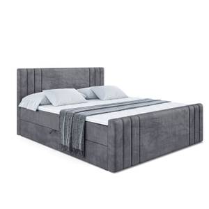 Boxspringbett IDRIKO-Z Steingrau - Breite: 140 cm - H3