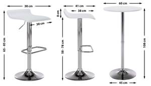 Set de table de bar Esberg Blanc - Cuir synthétique - 142 x 108 x 60 cm