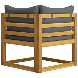 Garten-Lounge-Set (5-teilig) 3009697-25 Grau - Massivholz - Holzart/Dekor - 138 x 60 x 206 cm